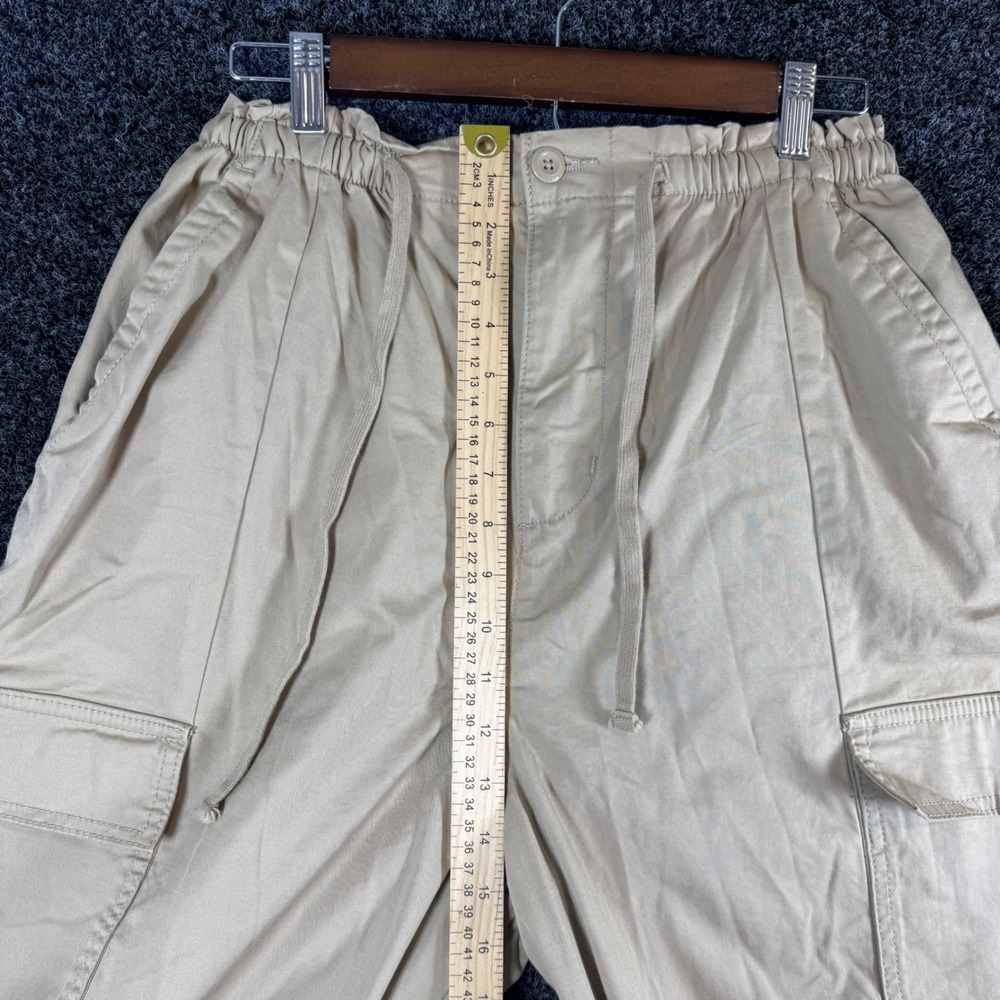 Gap Khaki Cargo Pants Womens XXS XS Tan High Rise Drawstring Jogger Utility - Picture 7 of 7